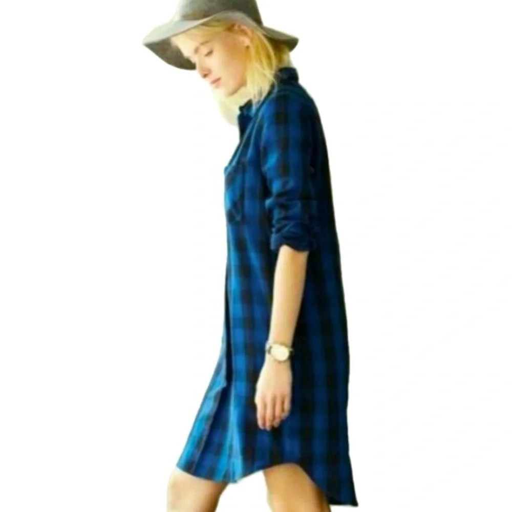 MADEWELL Jane Latitude Shirtdress Buffalo Check Size S - Picture 4 of 9